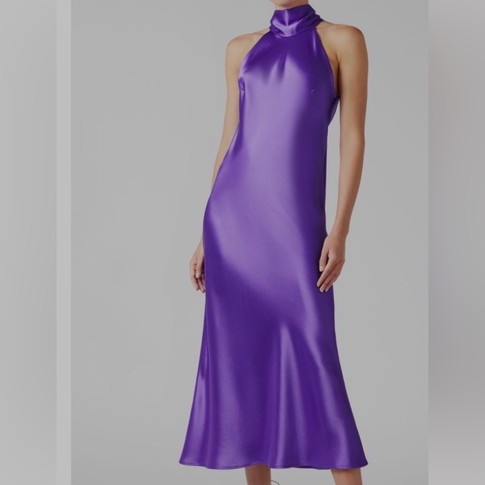Galvan purple midi sienna dress 36